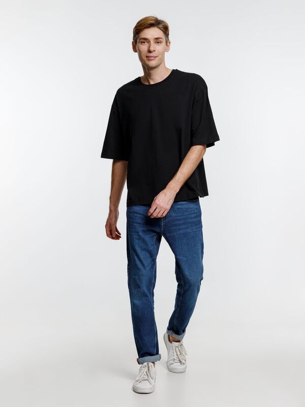 Футболка оверсайз унисекс Base Space, черная арт.16614.30