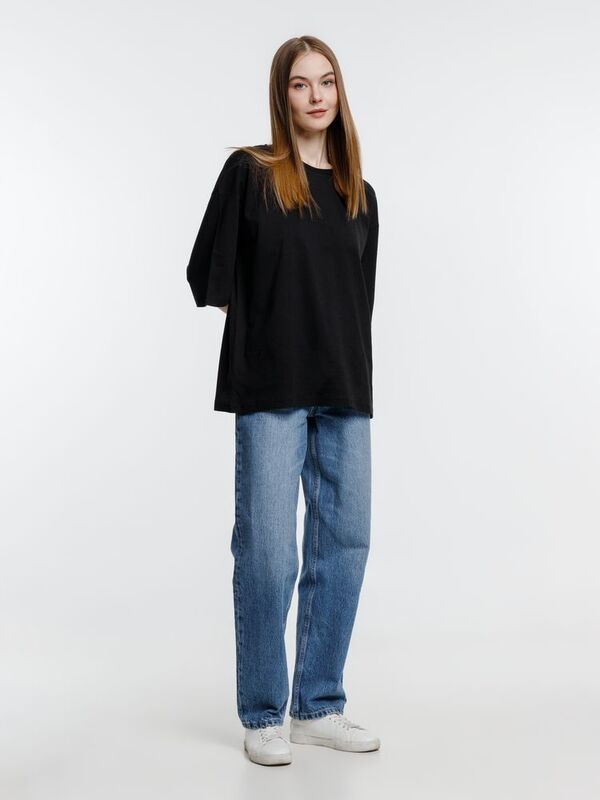 Футболка оверсайз унисекс Base Space, черная арт.16614.30