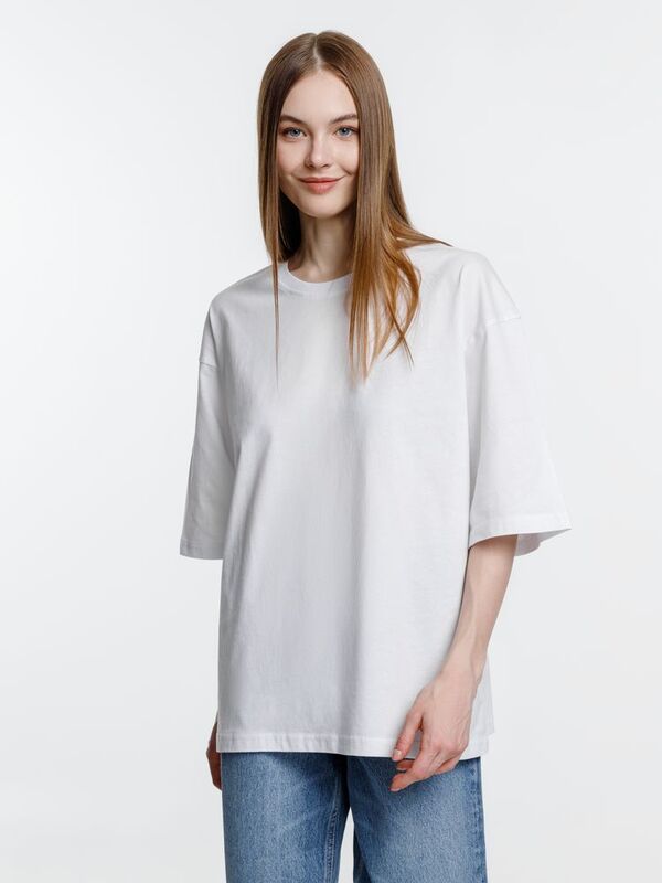 Футболка оверсайз унисекс Base Space, белая арт.16614.60