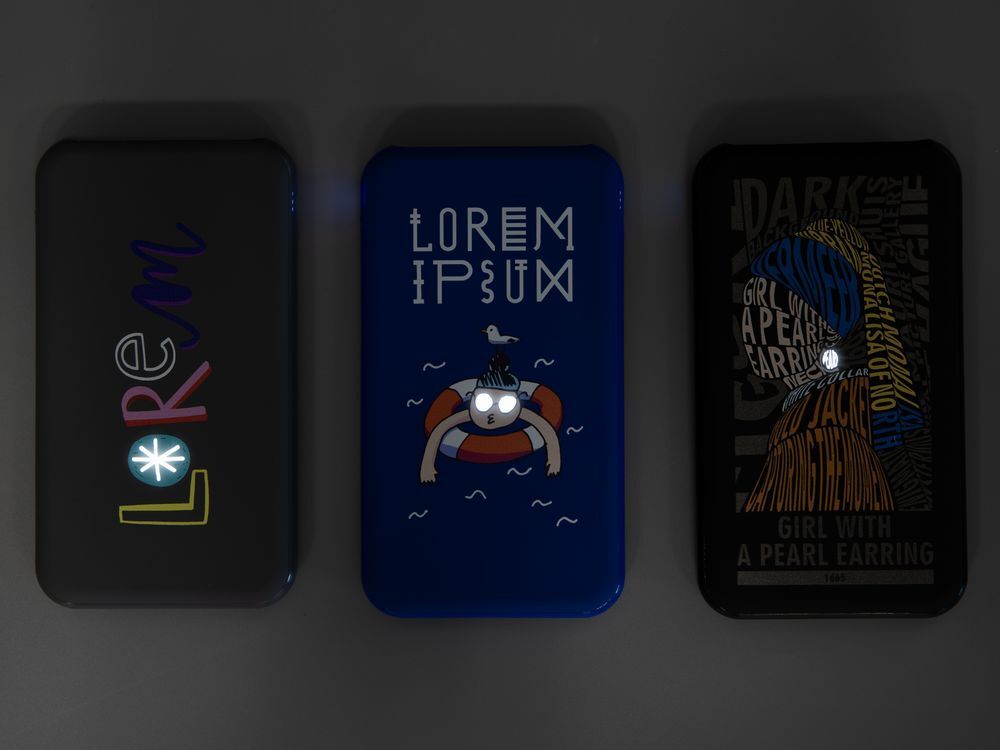 Аккумулятор Uniscend Starry с подсветкой, 5000 мАч, синий арт.25555.40