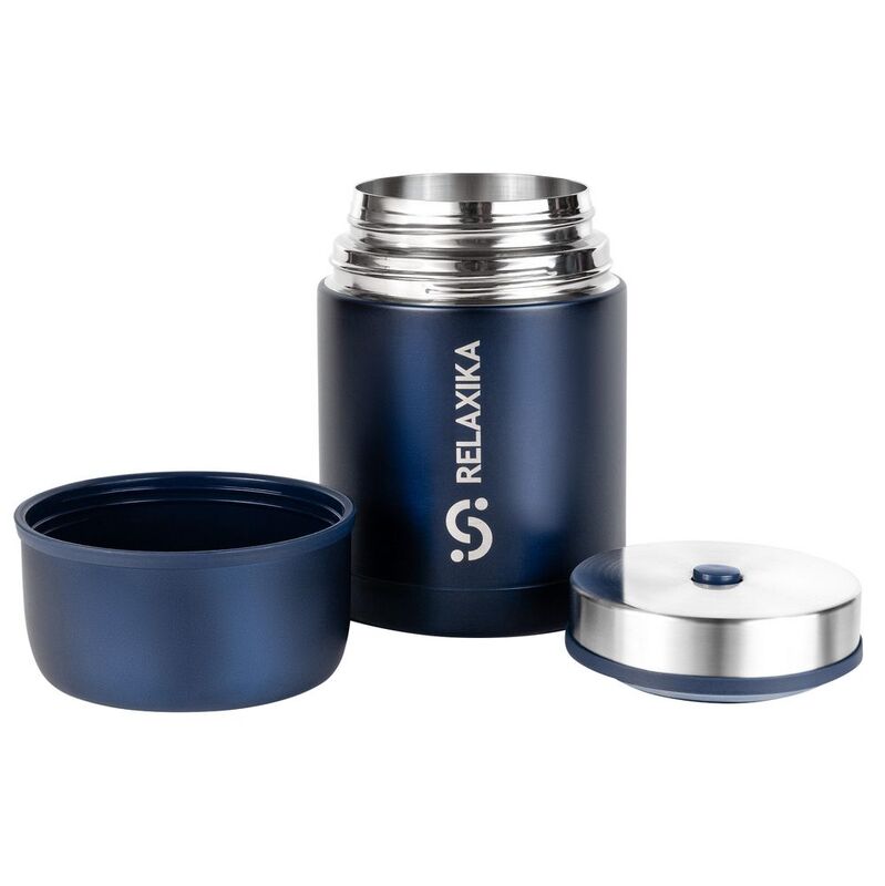 Термос для еды Relaxika 700, темно-синий арт.15475.43