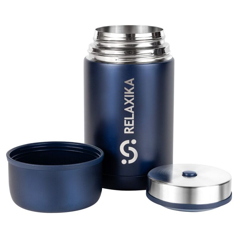 Термос для еды Relaxika 1000, темно-синий арт.15476.43