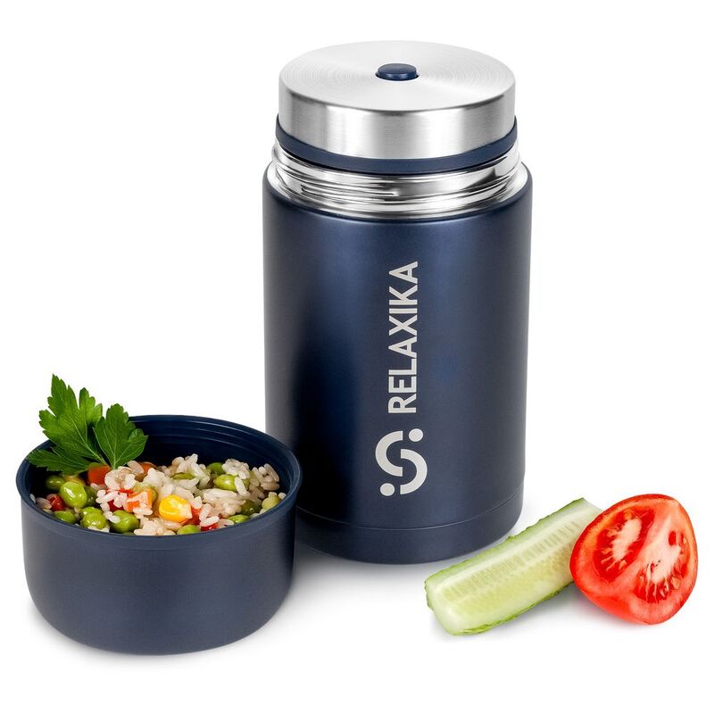 Термос для еды Relaxika 1000, темно-синий арт.15476.43