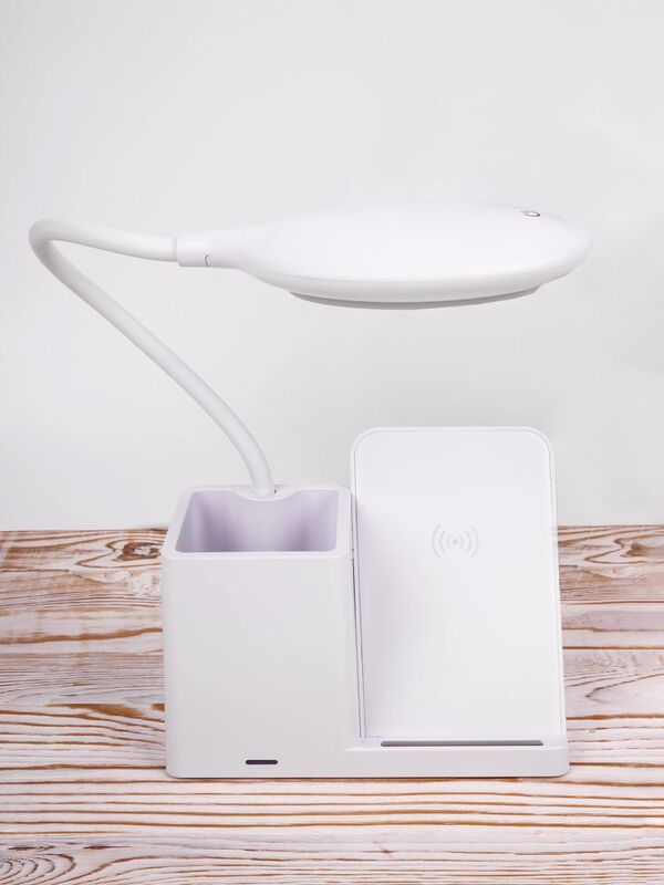 Лампа с органайзером и беспроводной зарядкой writeLight, ver. 2, белая арт.16437.60
