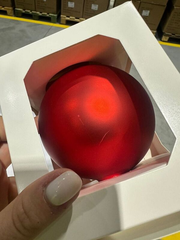 Оформительский шар Finery, 10 см, матовый красный арт.17681.50