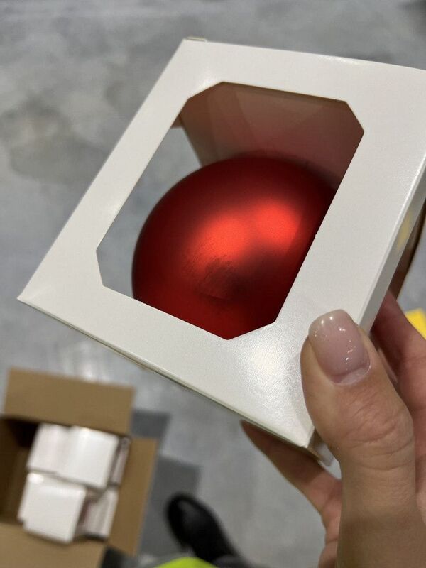 Оформительский шар Finery, 10 см, матовый красный арт.17681.50