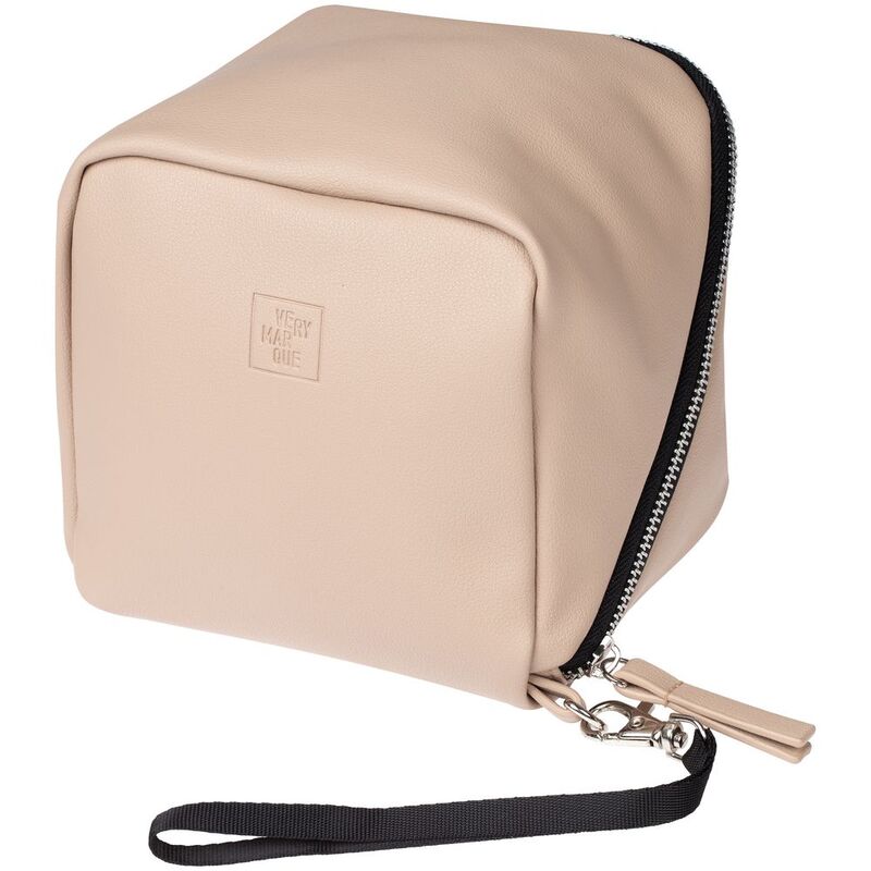 Дорожная косметичка Cubo, бежевая с логотипом арт.13834.06