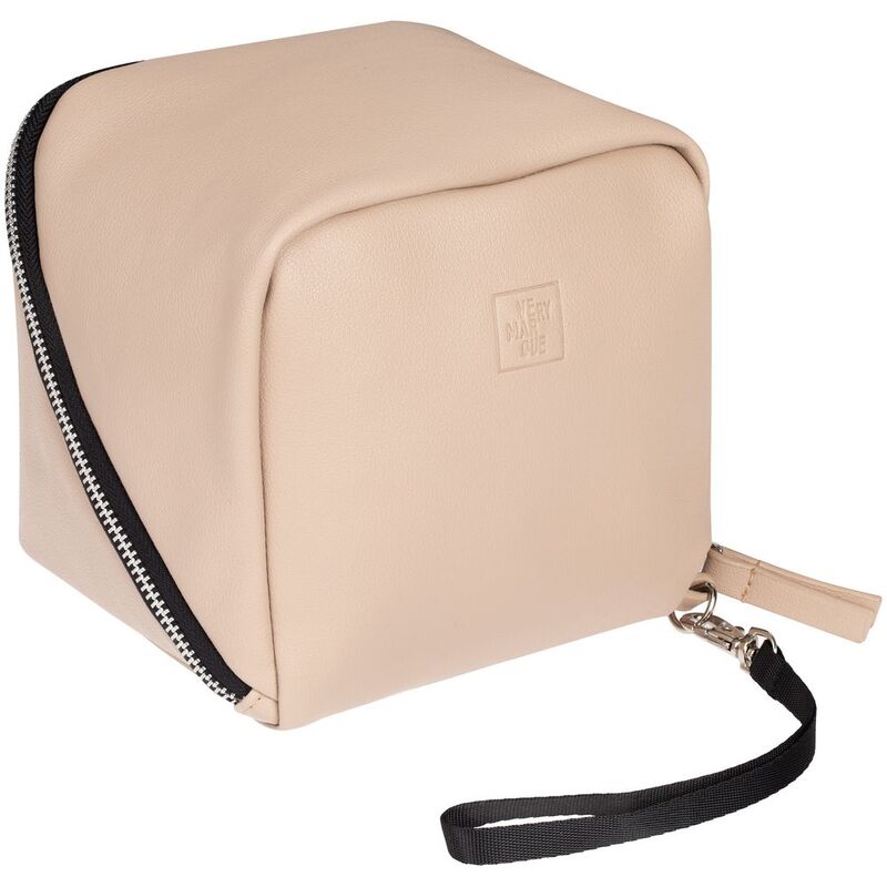 Дорожная косметичка Cubo, бежевая с логотипом арт.13834.06