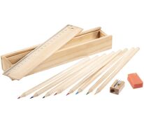 Набор цветных карандашей Spasso в деревянном пенале арт.17680.00