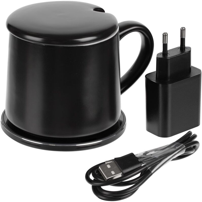 Кружка с подогревом и беспроводной зарядкой dualBase ver. 2.0 Matt, черная арт.16345.30
