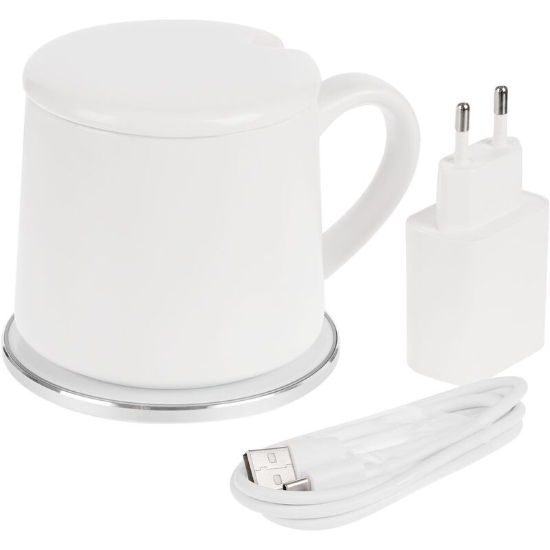 Кружка с подогревом и беспроводной зарядкой dualBase ver. 2.0 Matt, белая арт.16345.60