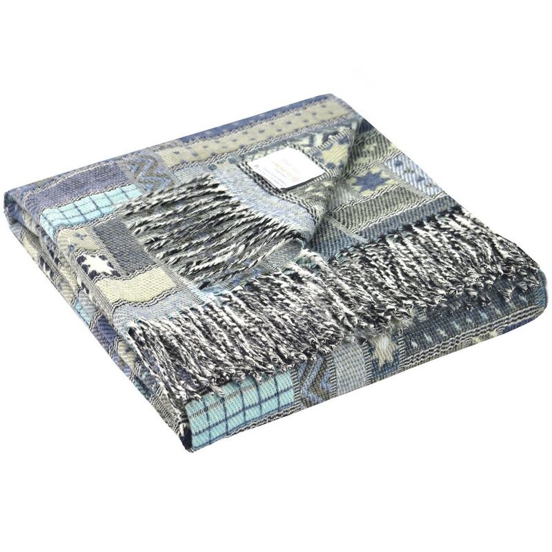 Плед Baltimora, синий с серым арт.10019.41