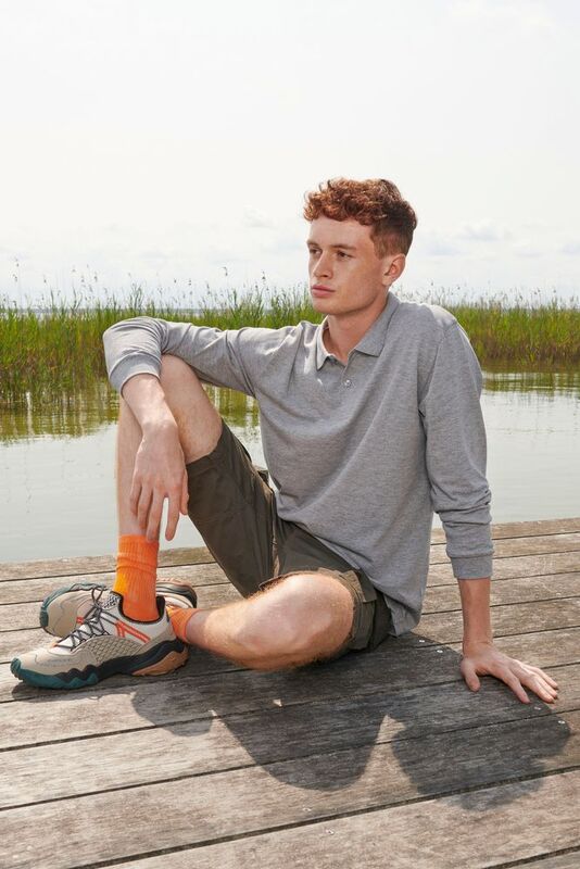 Рубашка поло унисекс с длинным рукавом Planet LSL, темно-зеленая арт.04241264