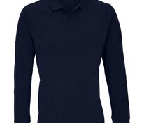 Рубашка поло унисекс с длинным рукавом Planet LSL, темно-синяя арт.04241319