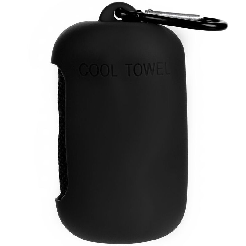 Охлаждающее полотенце Narvik в силиконовом чехле, черное арт.17230.30