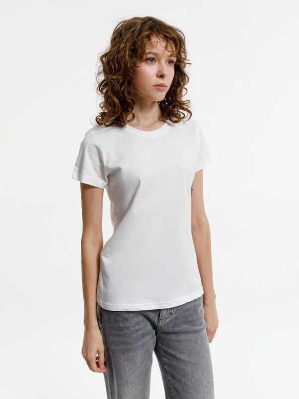 Футболка женская T-bolka Lady, белая (белоснежная) арт.1878.63