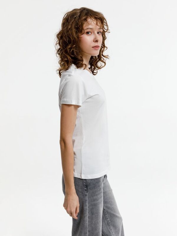 Футболка женская T-bolka Lady, белая (белоснежная) арт.1878.63