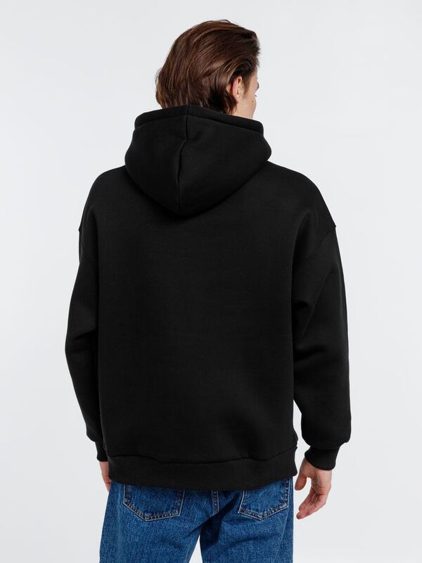 Худи оверсайз унисекс Go Easy, черное арт.16415.30
