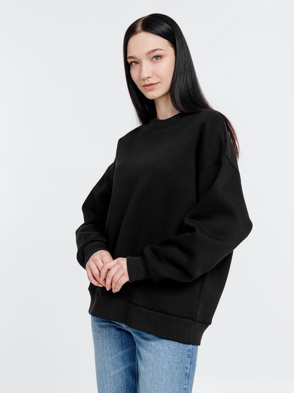 Свитшот оверсайз унисекс True Self, черный арт.16416.30