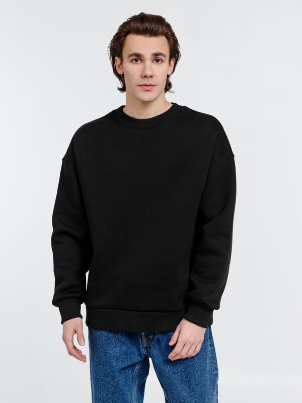 Свитшот оверсайз унисекс True Self, черный арт.16416.30