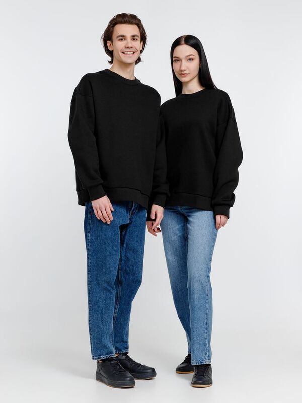 Свитшот оверсайз унисекс True Self, черный арт.16416.30