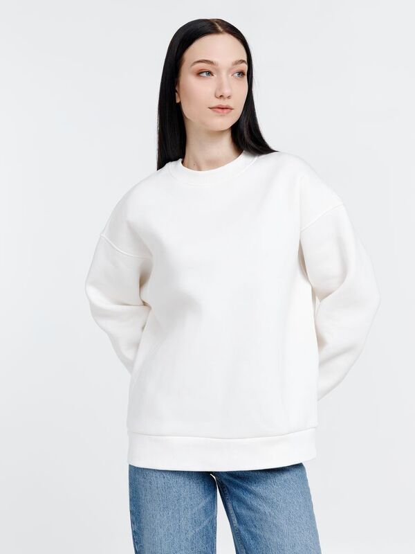 Свитшот оверсайз унисекс True Self, молочно-белый арт.16416.60