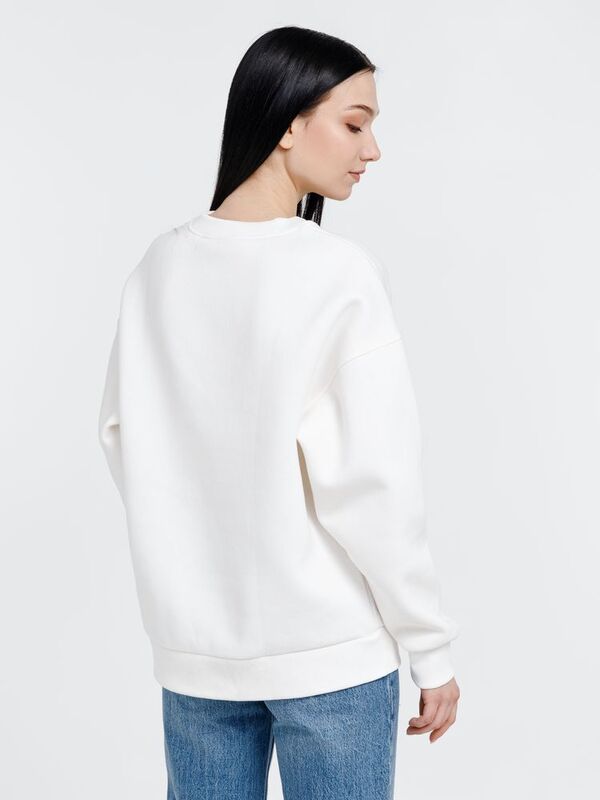 Свитшот оверсайз унисекс True Self, молочно-белый арт.16416.60