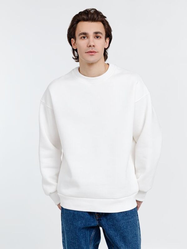 Свитшот оверсайз унисекс True Self, молочно-белый арт.16416.60