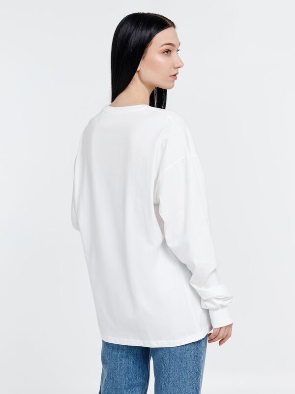 Футболка оверсайз унисекс City Sapiens, молочно-белая арт.16418.60