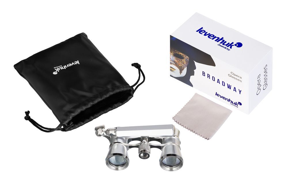 Театральный бинокль-лорнет Broadway 325E, серебристый арт.16358.10