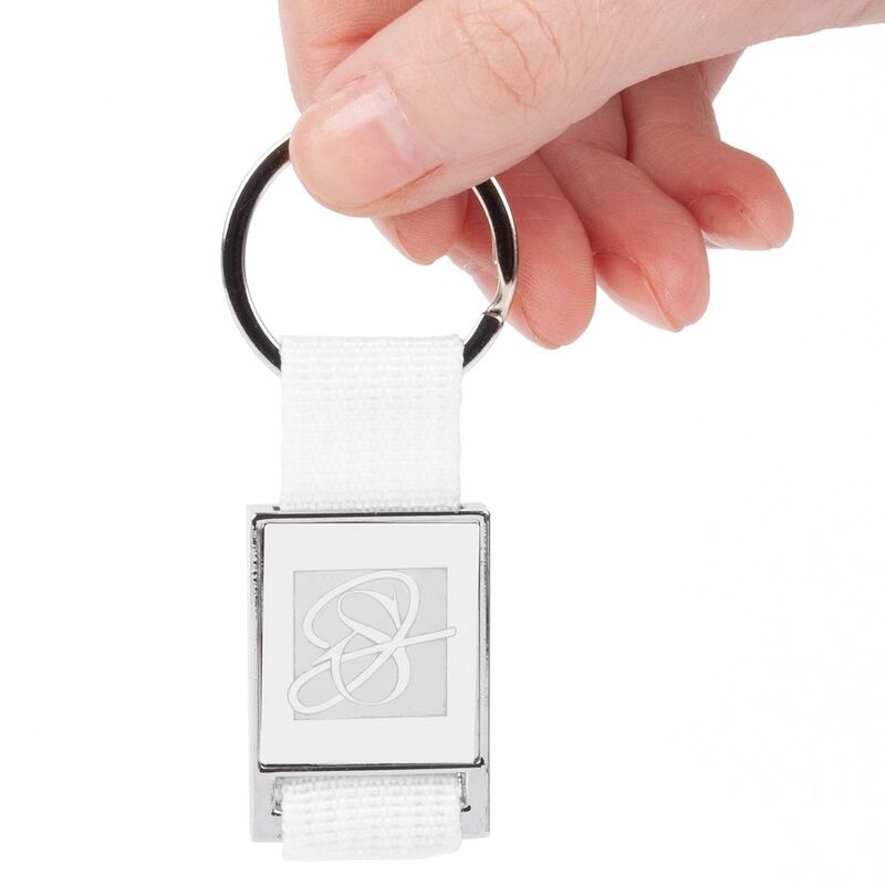 Брелок Stropp с тканевой вставкой, белый арт.16359.60