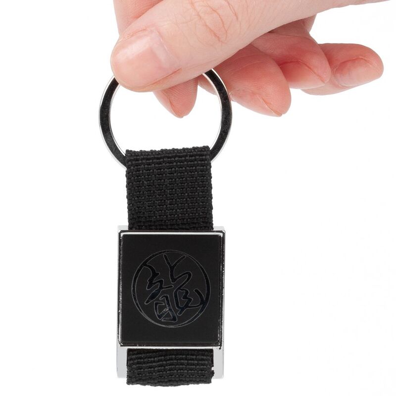 Брелок Stropp с тканевой вставкой, черный арт.16359.30