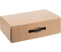 Коробка Matter Light, крафт с черной ручкой арт.19171.03