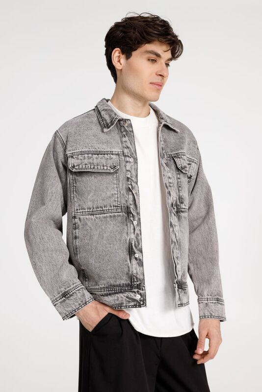 Куртка джинсовая O2, серая арт.15259.10