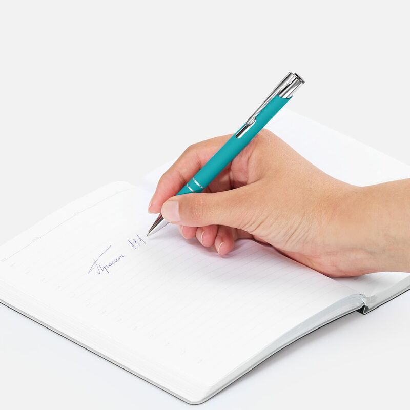 Ручка шариковая Keskus Soft Touch, бирюзовая арт.16425.49