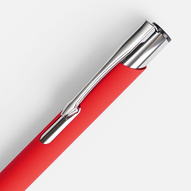 Ручка шариковая Keskus Soft Touch, красная арт.16425.50