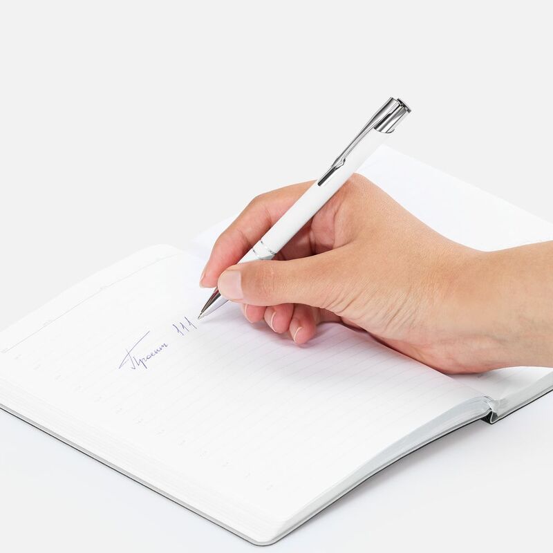 Ручка шариковая Keskus Soft Touch, белая арт.16425.60