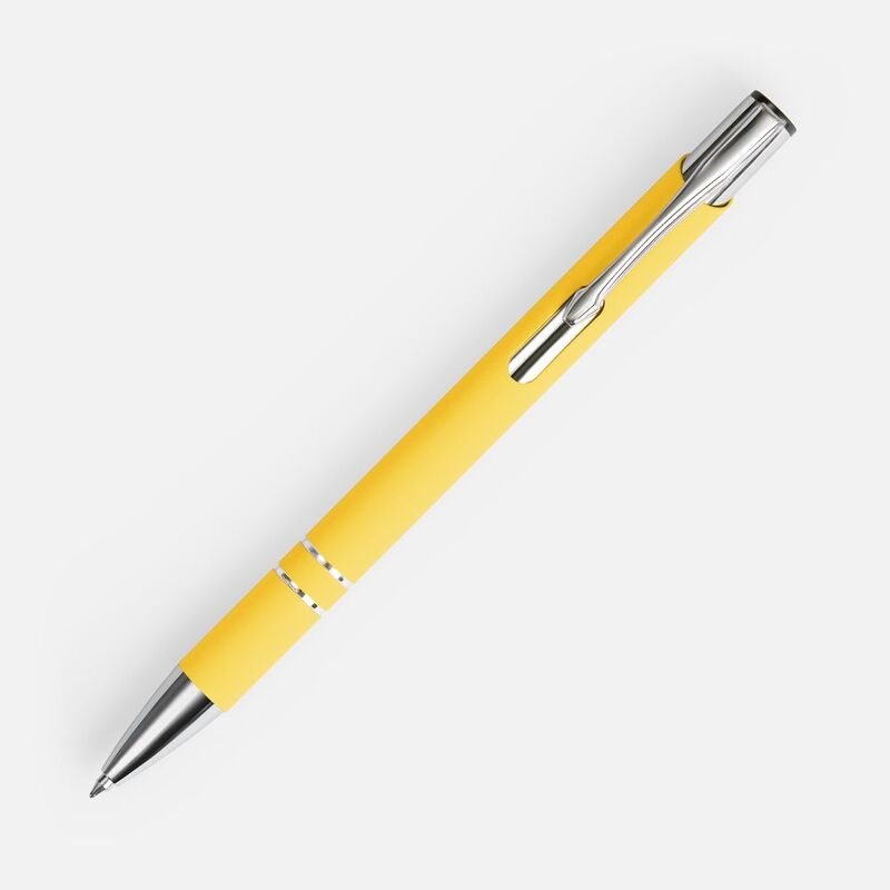 Ручка шариковая Keskus Soft Touch, желтая арт.16425.80