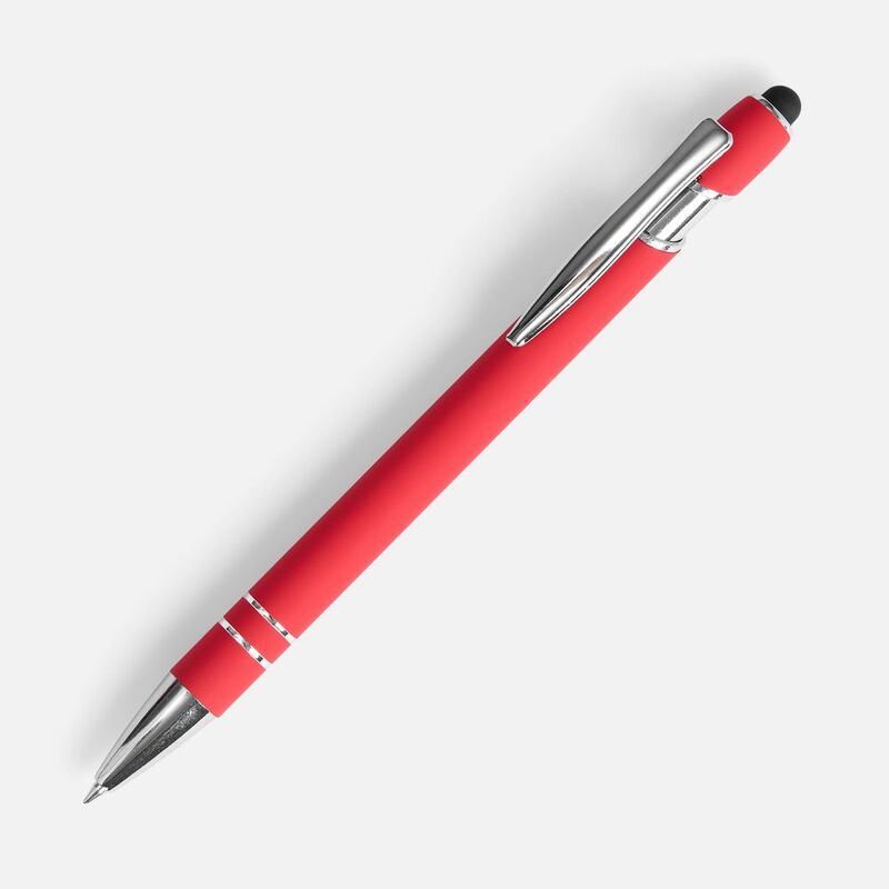 Ручка шариковая Pointer Soft Touch со стилусом, красная арт.16426.50