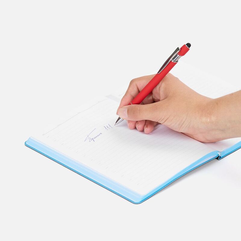 Ручка шариковая Pointer Soft Touch со стилусом, красная арт.16426.50