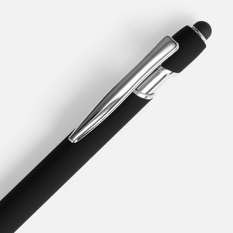 Ручка шариковая Pointer Soft Touch со стилусом, черная арт.16426.30