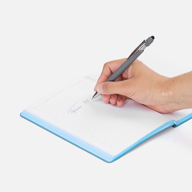 Ручка шариковая Pointer Soft Touch со стилусом, серая арт.16426.10