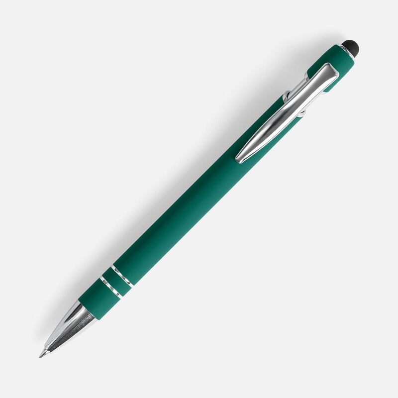 Ручка шариковая Pointer Soft Touch со стилусом, зеленая арт.16426.90
