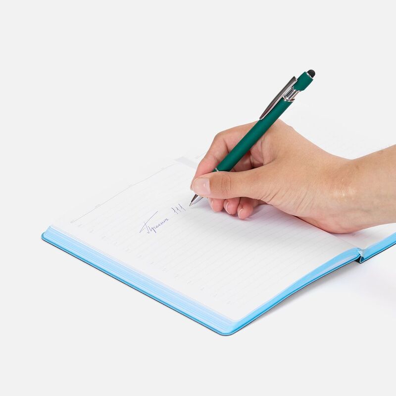 Ручка шариковая Pointer Soft Touch со стилусом, зеленая арт.16426.90