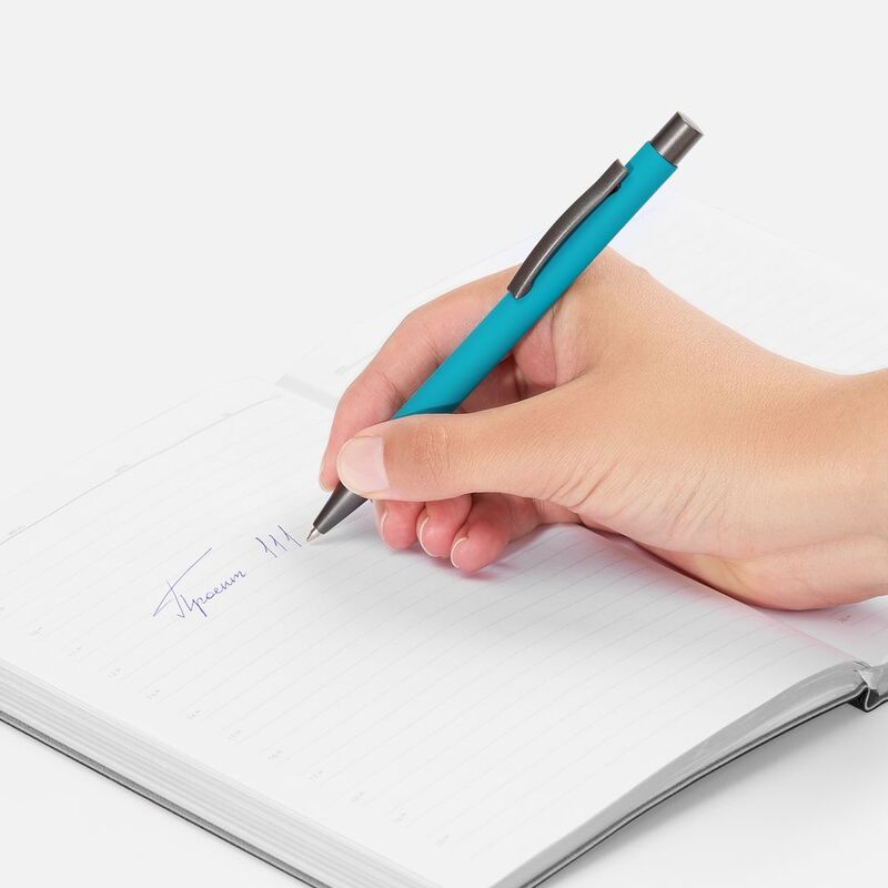 Ручка шариковая Atento Soft Touch, бирюзовая арт.16427.49