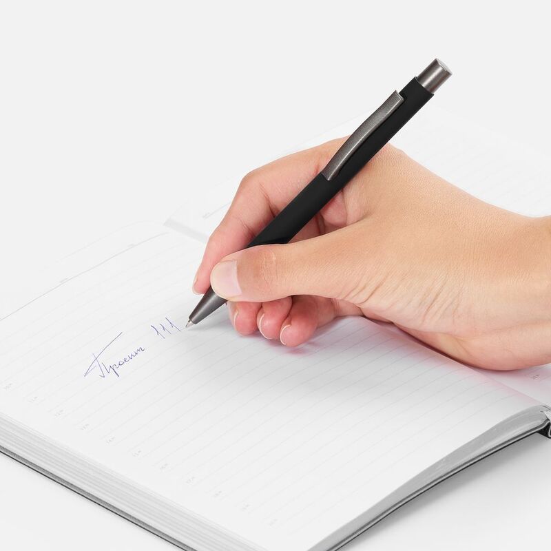 Ручка шариковая Atento Soft Touch, черная арт.16427.30