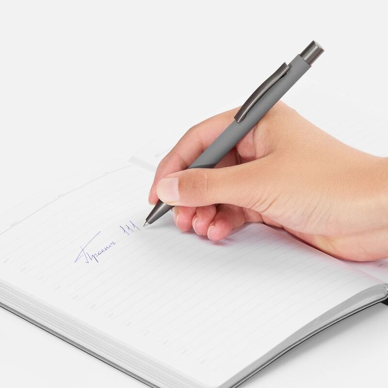 Ручка шариковая Atento Soft Touch, серая арт.16427.10