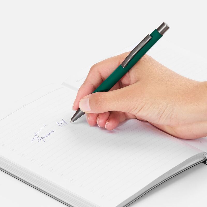 Ручка шариковая Atento Soft Touch, зеленая арт.16427.90