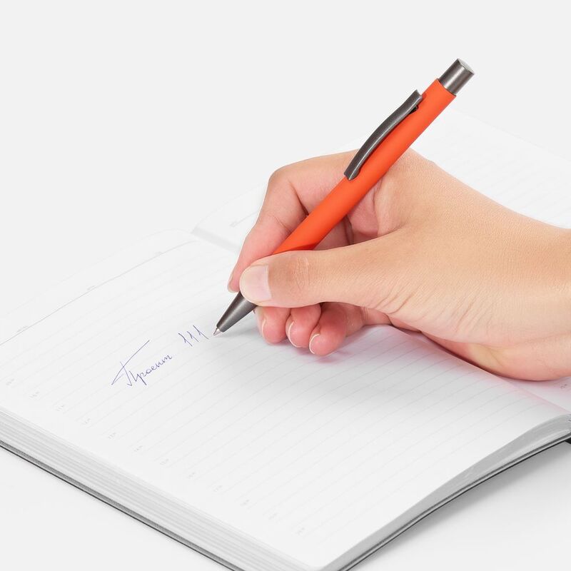 Ручка шариковая Atento Soft Touch, оранжевая арт.16427.20