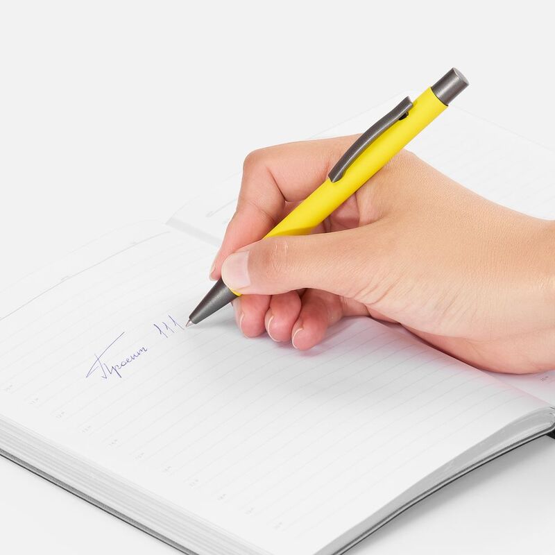 Ручка шариковая Atento Soft Touch, желтая арт.16427.80